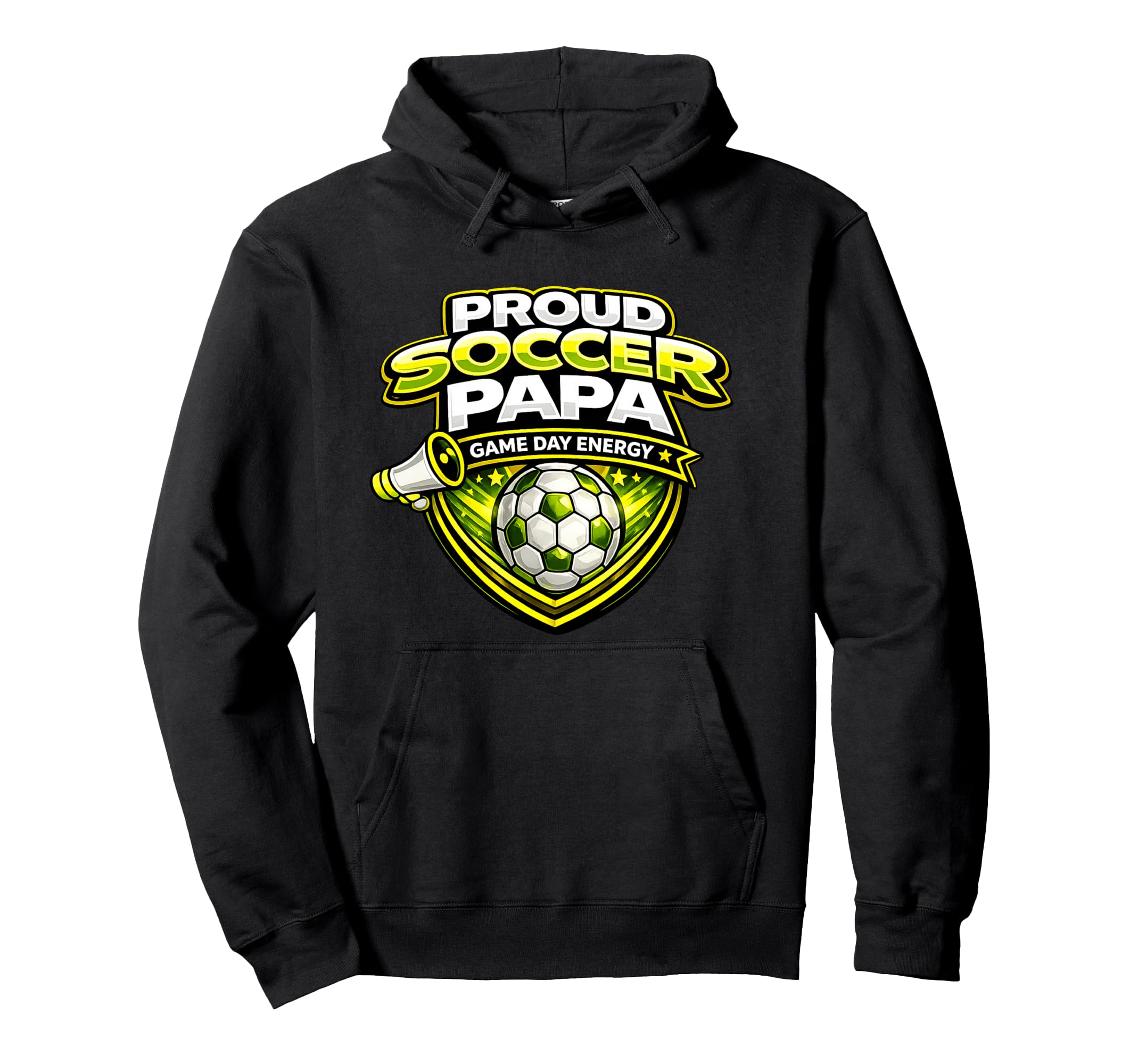 Soccer Papa Funny Proud Game Day Hoodie - Fun Novelty Design for Adults