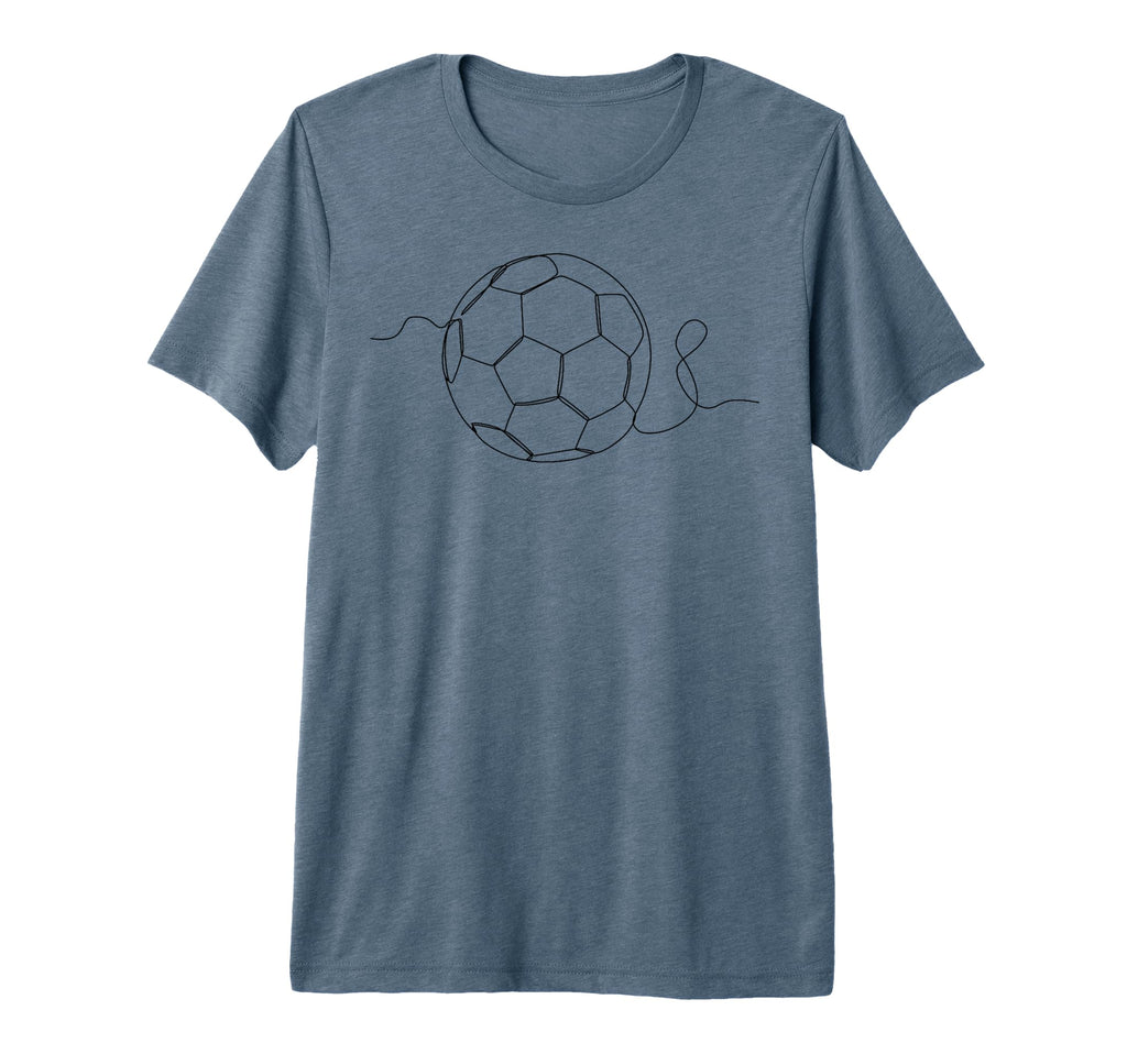 One Line Art Minimalist Soccer Coach T-Shirt - Unique Graphic Unisex