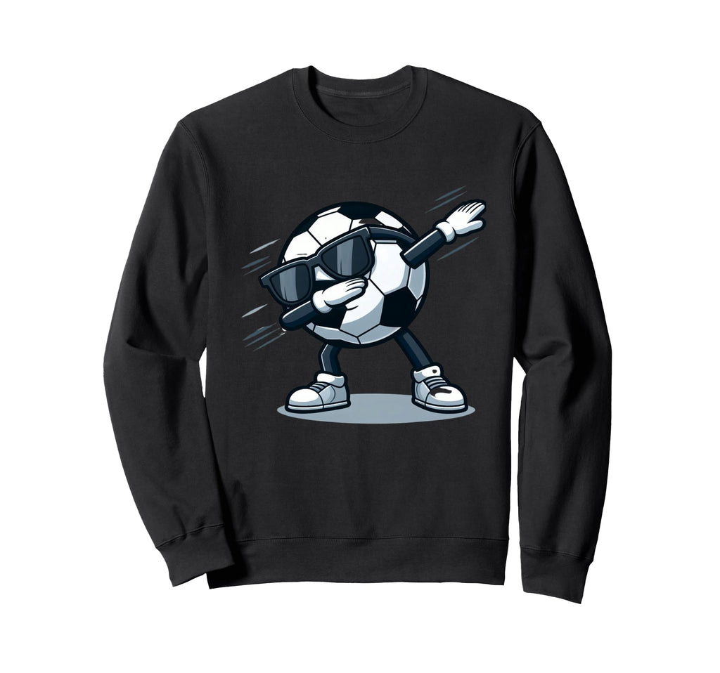 Dabbing Soccer Ball Funny Sports Sweatshirt - Fun Novelty Design Unisex