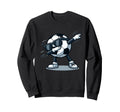 Dabbing Soccer Ball Funny Sports Sweatshirt - Fun Novelty Design Unisex