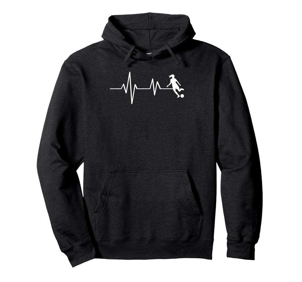 Soccer Heartbeat Ecg Football Hoodie - Custom Art Print Unisex
