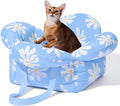 VETRESKA Pet Car Seat for Small Dogs - Washable Cat Carrier for Car Seat Portable Puppy Dog Bed, Pet Travel Carrier Bed with Safety Clip-On Leas
