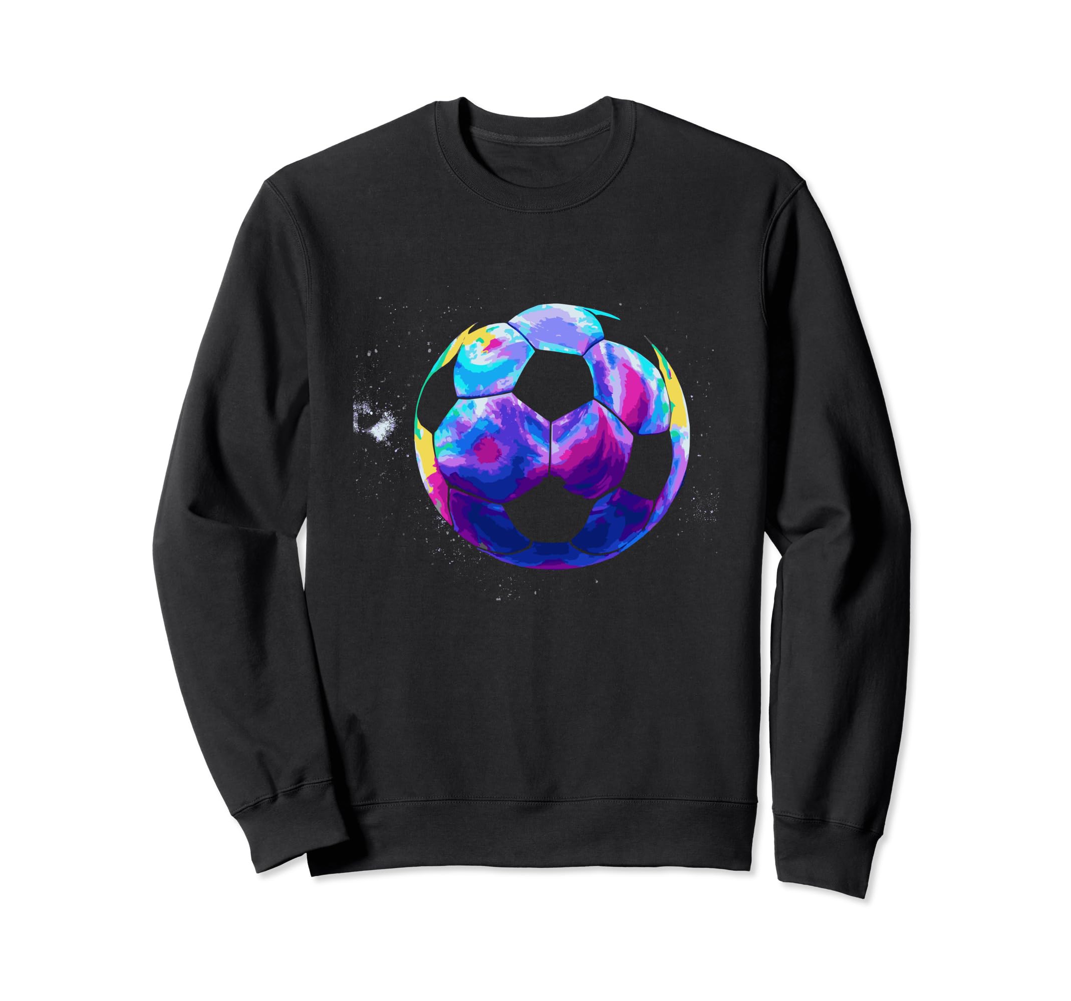 Tie Dye Soccer Ball Colorful Soccer Sweatshirt - Trendy Graphic Unisex