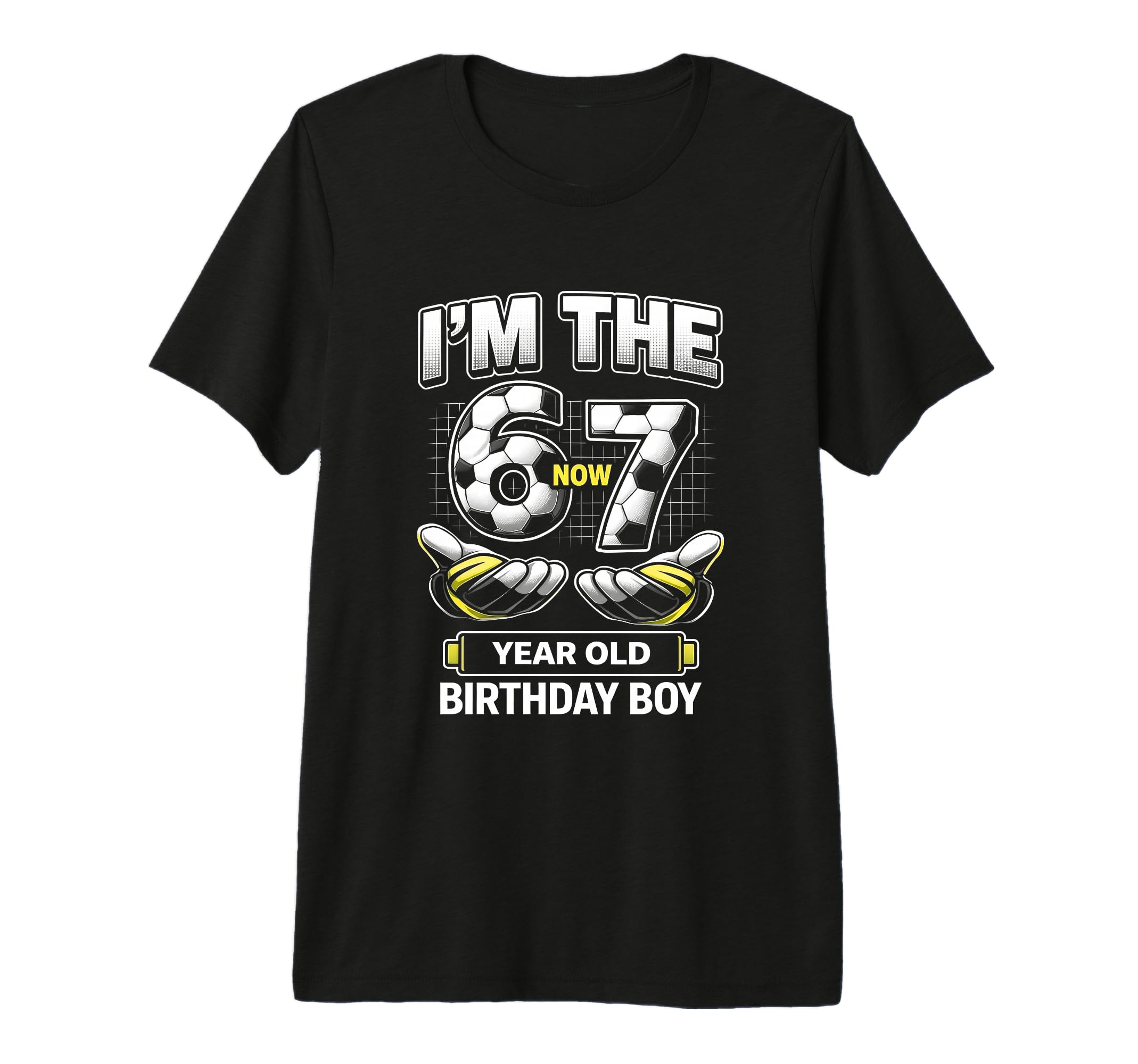 Birthday I Was 6 Now Im 7 Six Seven Soccer T-Shirt - Trendy Graphic Unisex