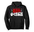 Mrs Coach Groovy Soccer Coach Wife Hoodie - Fun Novelty Design Unisex