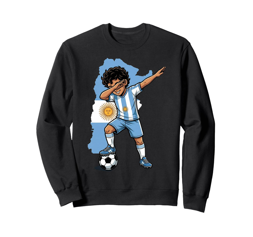 Argentina Soccer Dab Flag Football Sweatshirt - Aesthetic Graphic Men Women