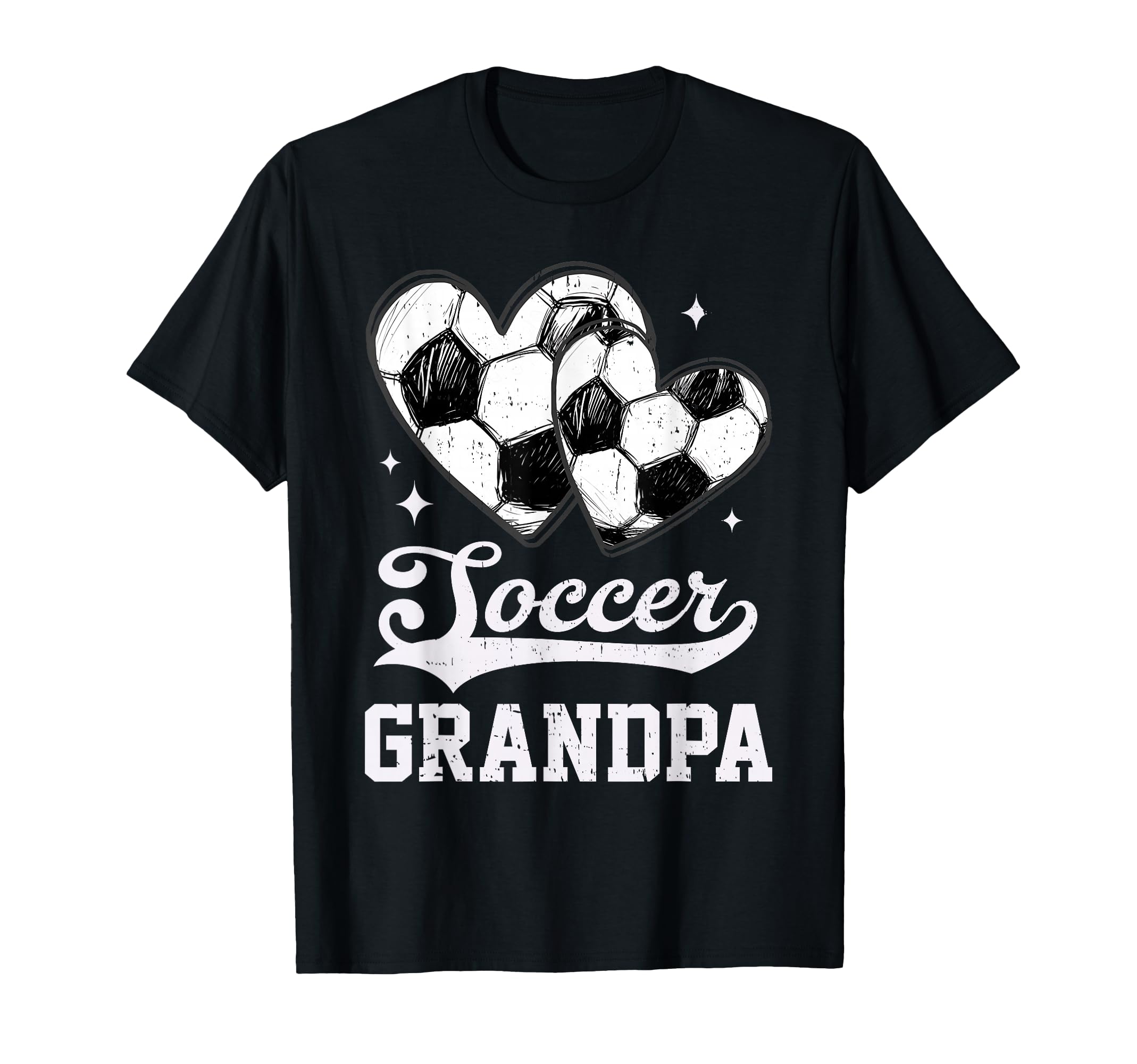 Soccer Heart Grandpa Soccer Player T-Shirt - Fun Novelty Design Unisex