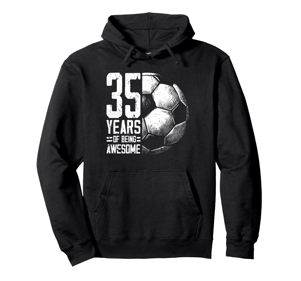 35Th Birthday Soccer Player Football 35 Hoodie - Graphic Print for Adults