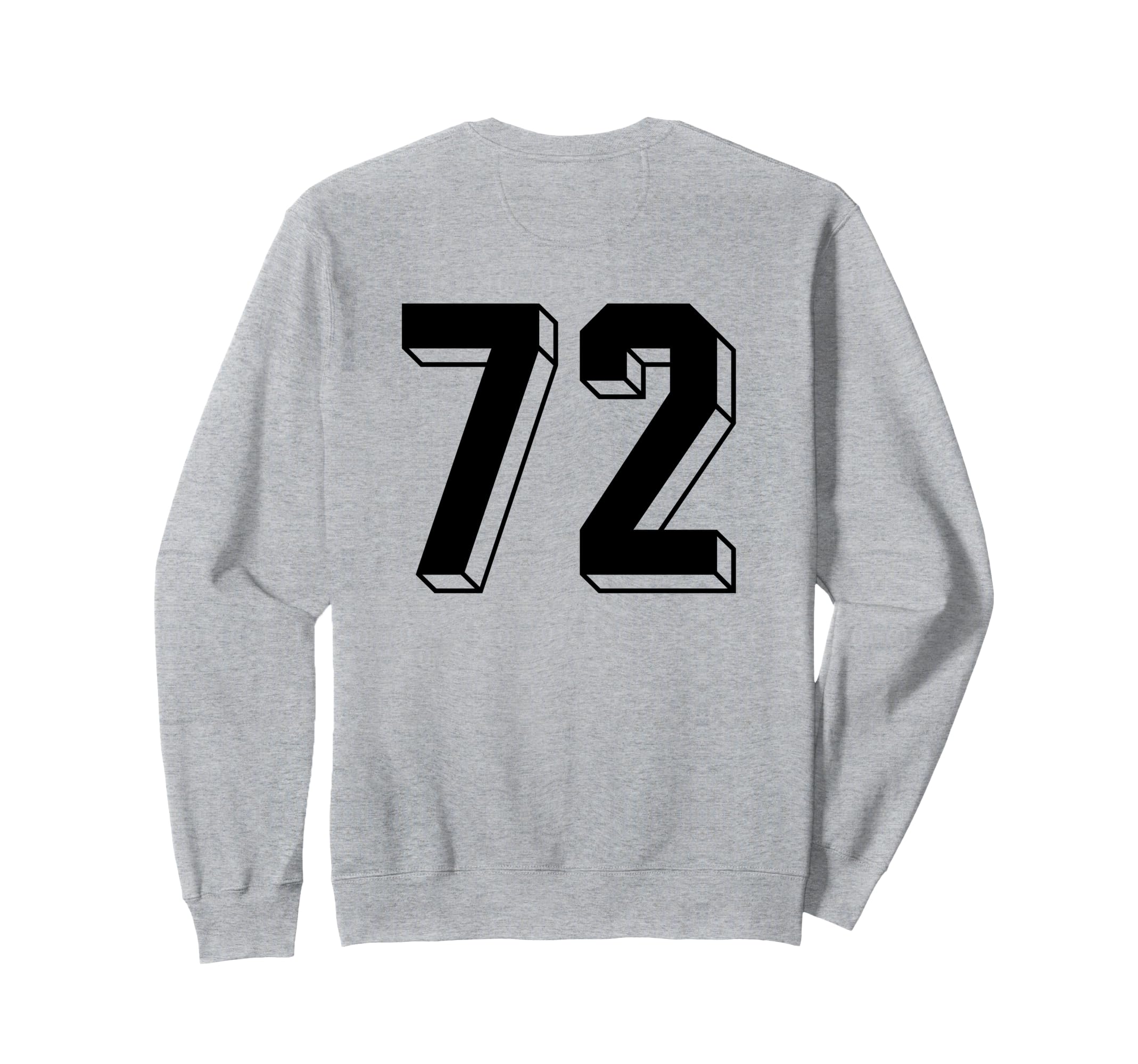 Number 72 Backside 80S 90S Team Sweatshirt - Custom Art Print for Adults