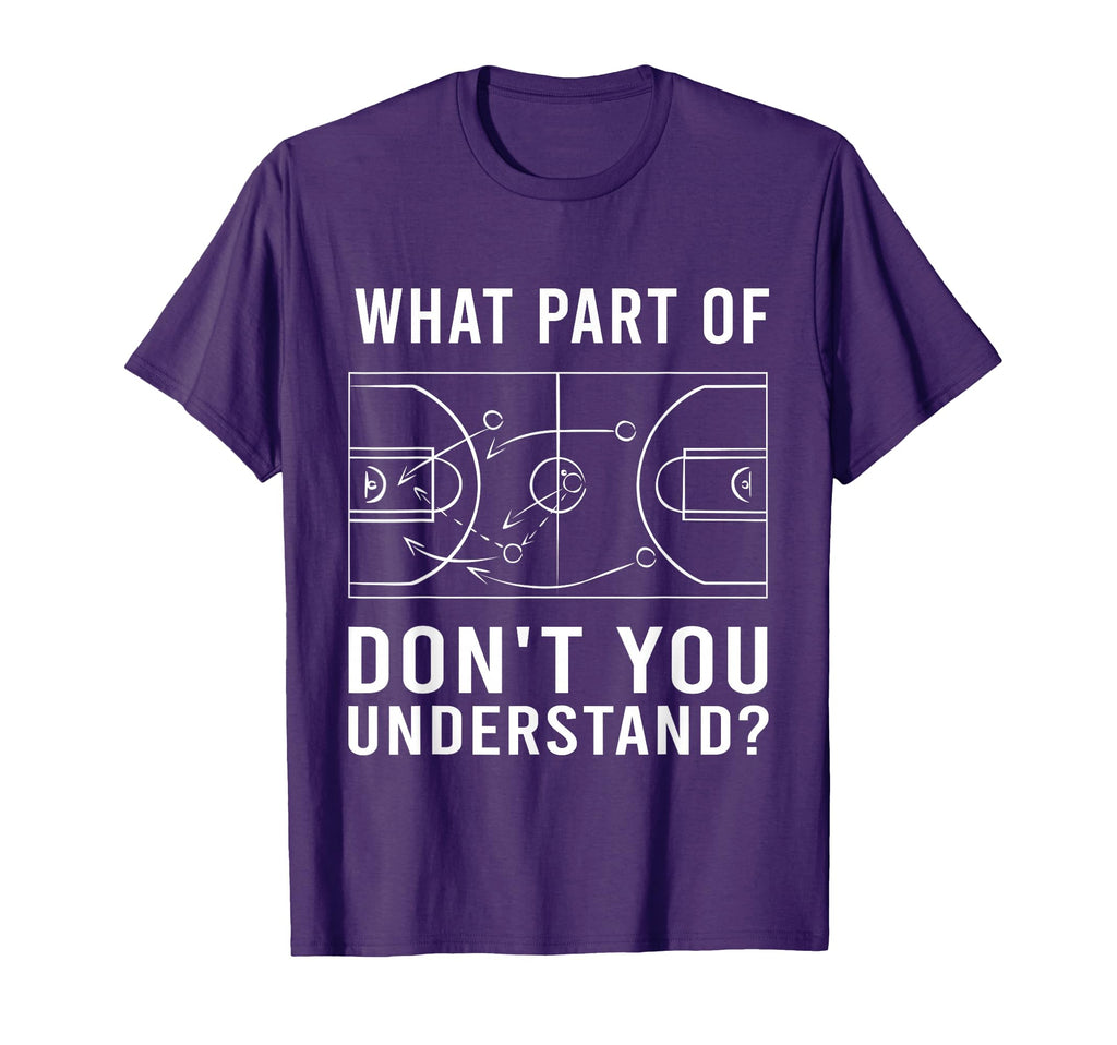 Funny Basketball Coach Tactic Diagram T-Shirt - Trendy Graphic for Adults