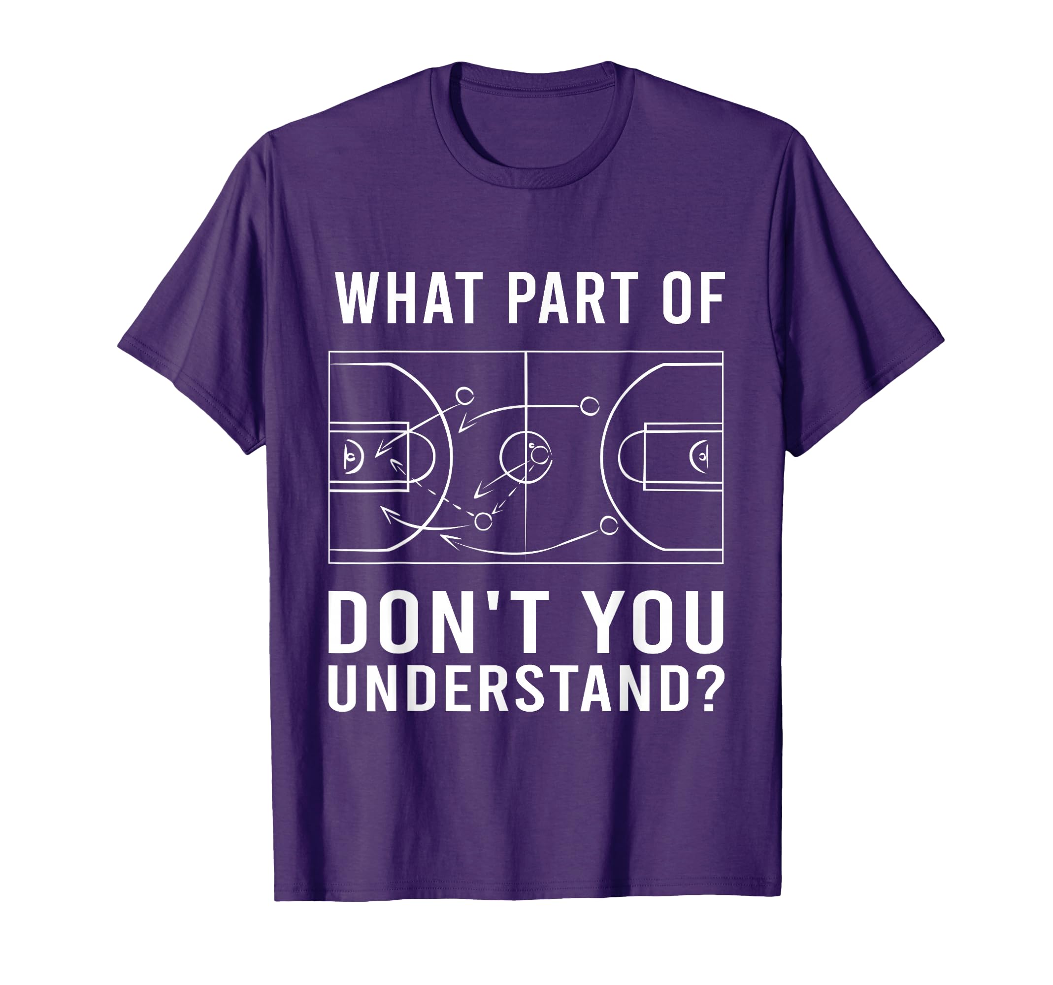 Funny Basketball Coach Tactic Diagram T-Shirt - Trendy Graphic for Adults