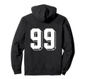 Number 99 Backside 80S 90S Team Jersey Hoodie - Unique Graphic Unisex