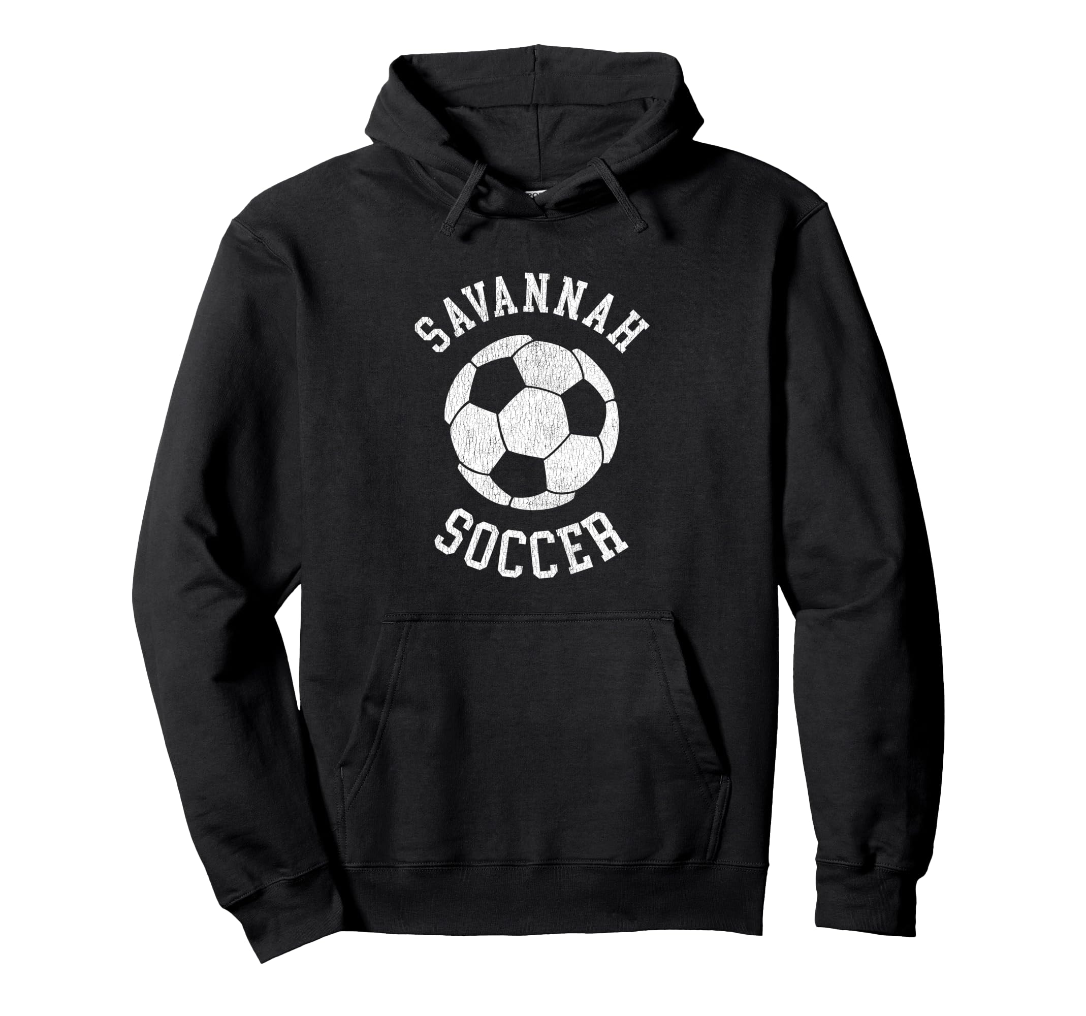 Savannah Soccer Distressed 90S Hoodie - Trendy Graphic Men Women