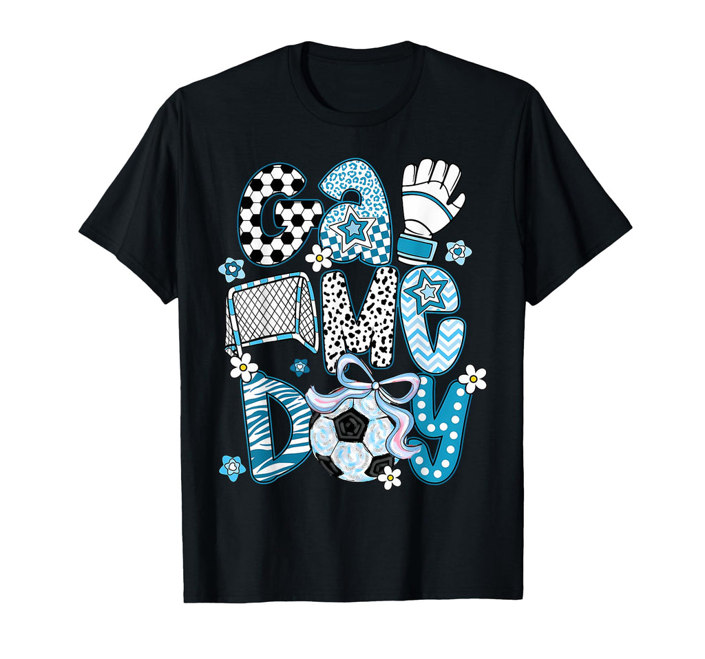 Game Day Soccer Coquette Leopard T-Shirt - Aesthetic Graphic for Adults