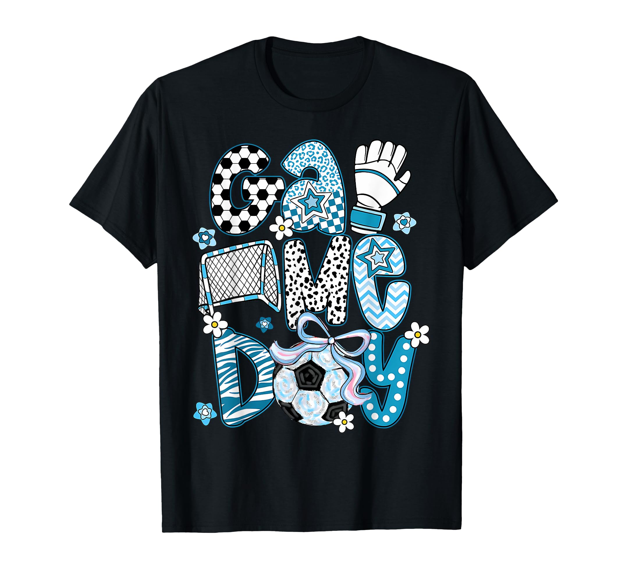 Game Day Soccer Coquette Leopard T-Shirt - Aesthetic Graphic for Adults