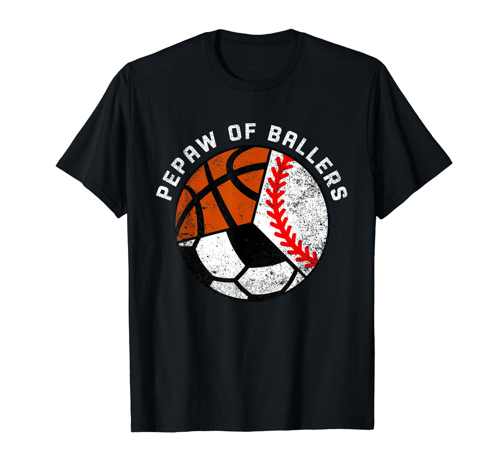 Pepaw Ballers Funny Baseball Soccer T-Shirt - Graphic Print for Adults