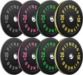 Bumper Plates 2 - Inch Olympic Weight Plate Set for Barbell, 10-55 lb Rubber Weights Sets for Home Gym, Strength Training Plate, Weight Lifting, Black