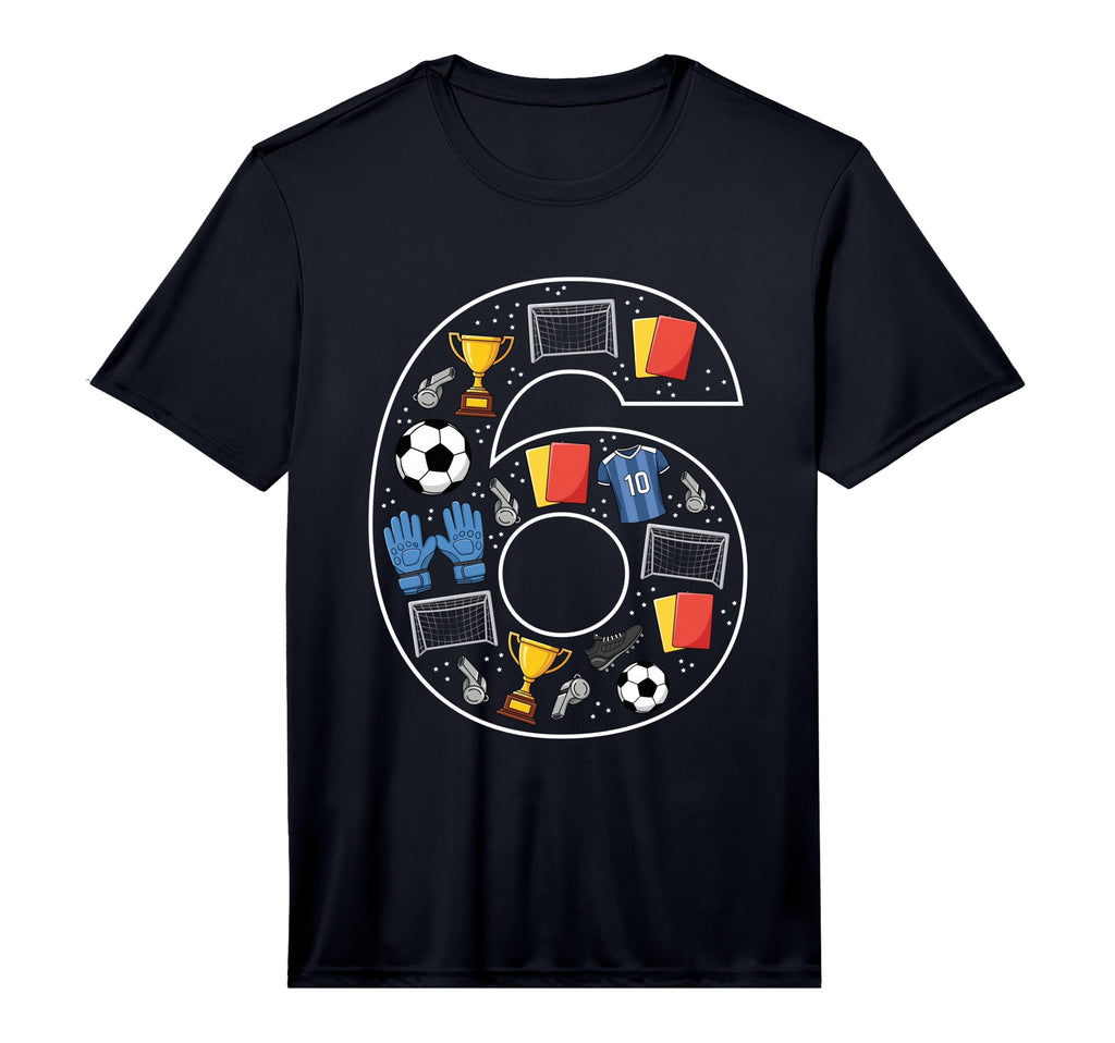 Mens 6Th Birthday 6 Year Old Football T-Shirt - Graphic Print Unisex