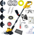 Electric Weed Wacker Cordless for Dewalt 20 V Battery, 4-in-1 Battery-Powered Mower, Lightweight Cordless Weeder for Lawn, Yard and Brush Mowing (Battery Free, Yellow)