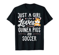 Just Who Loves Guinea Pigs And Soccer T-Shirt - Trendy Graphic Men Women