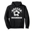 Soccer Granddad Soccer Ball Distressed Hoodie - Trendy Graphic for Adults