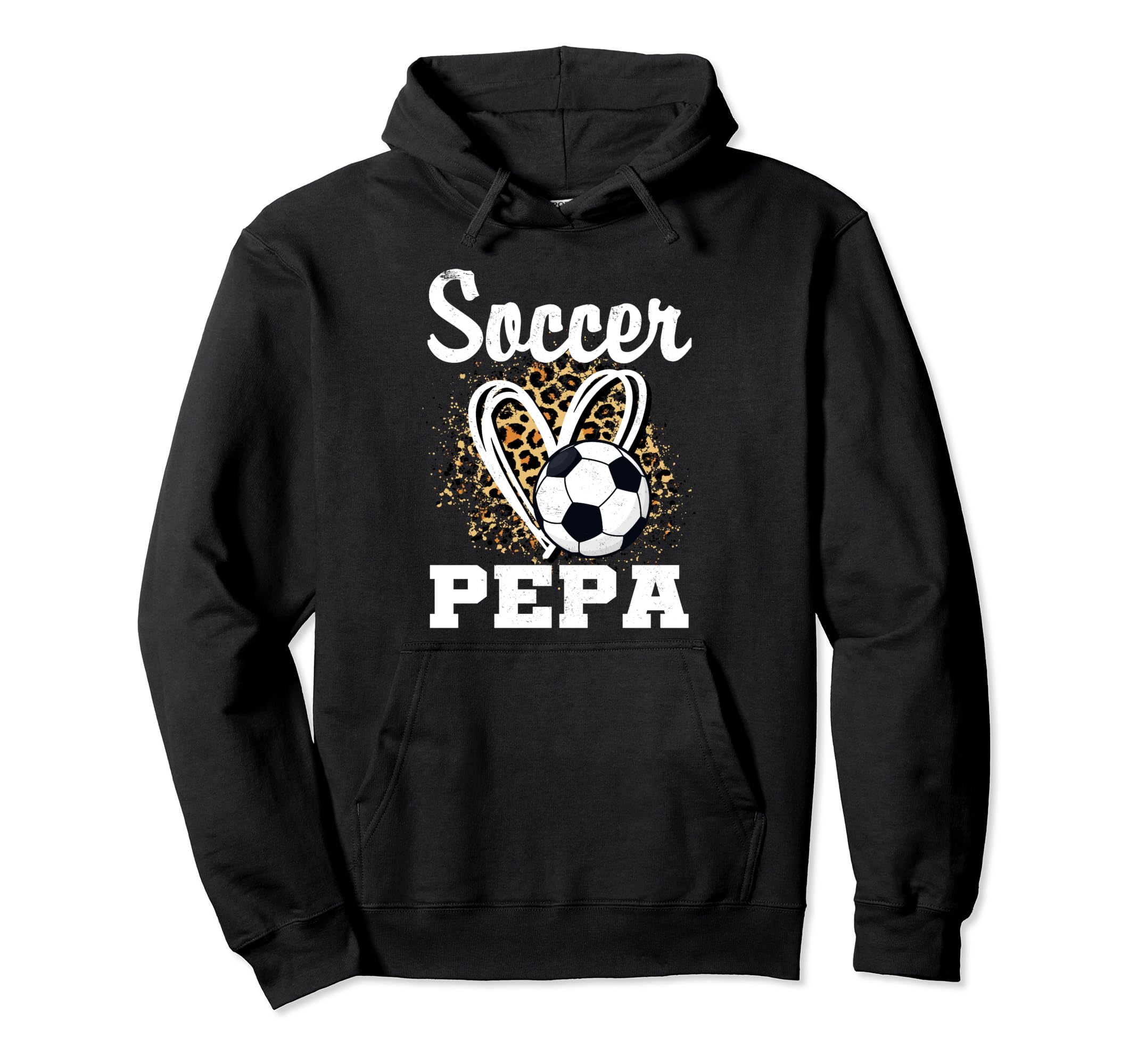 Soccer Pepa Leopard Heart Matching Hoodie - Fun Novelty Design for Adults