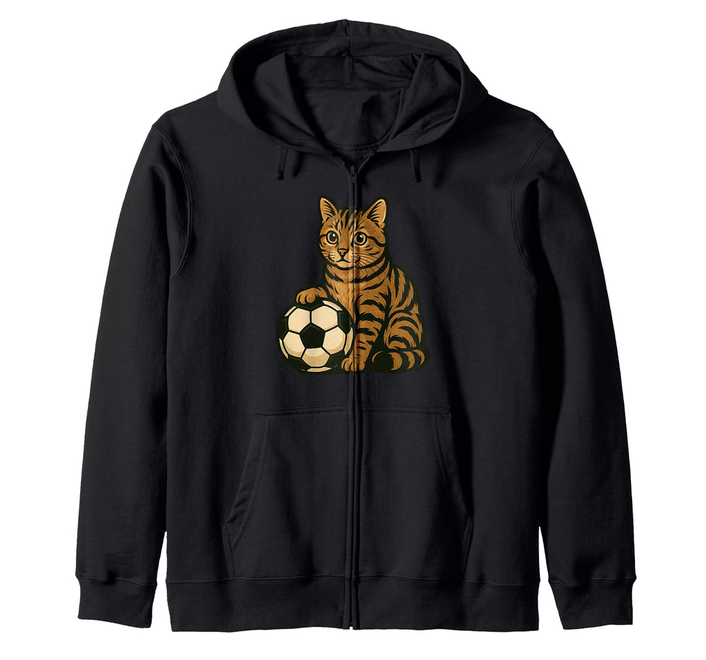 Cat Soccer Cats Sweatshirt - Custom Art Print for Adults