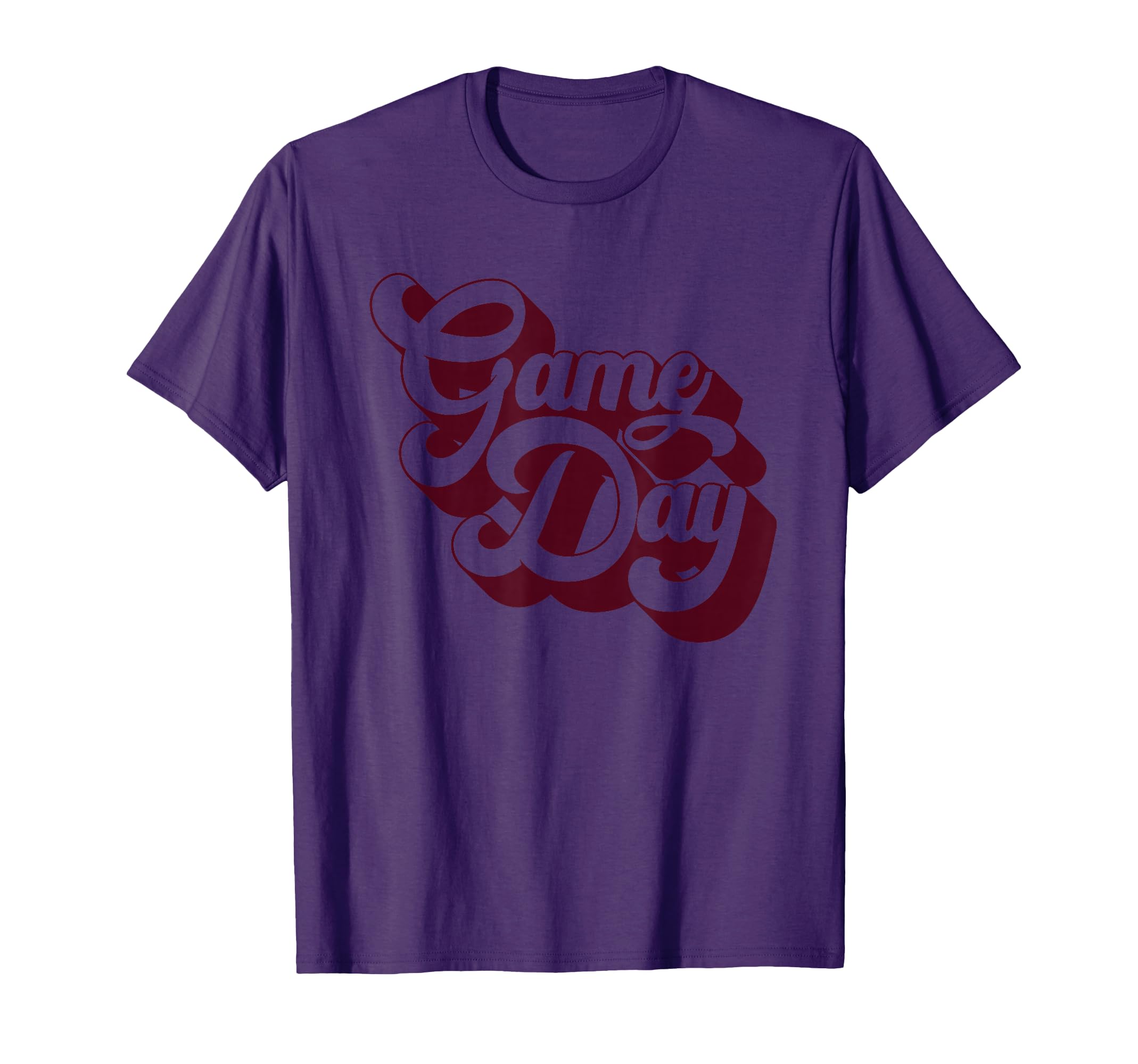 Game Day Burgundy Sports Soccer T-Shirt - Fun Novelty Design Men Women