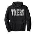 Tigers Mascot Distressed School Sports Hoodie - Trendy Graphic Men Women