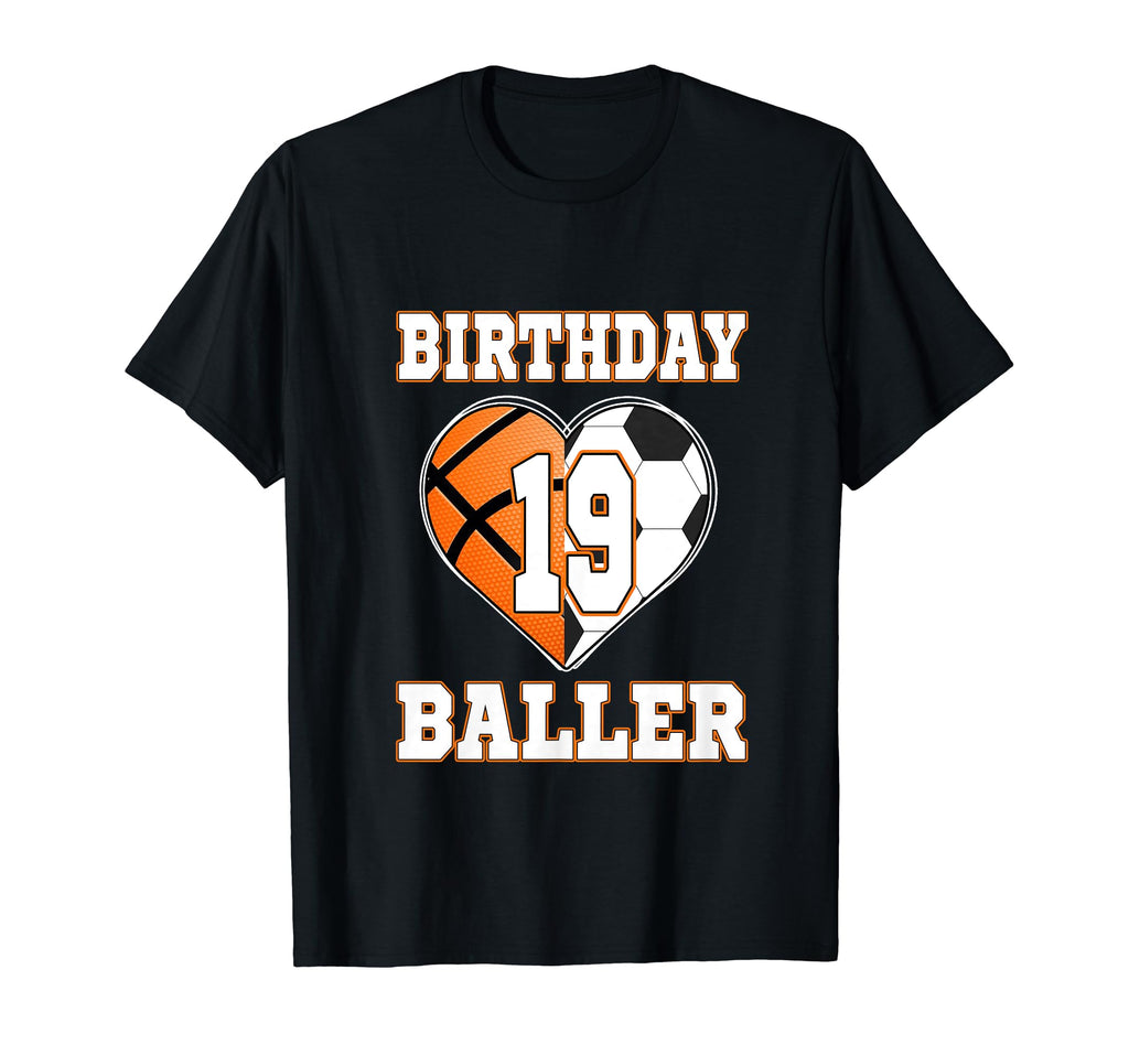 19Th Birthday Baller 19 Year Old T-Shirt - Aesthetic Graphic Men Women