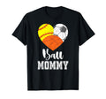 Ball Mommy Heart Softball Soccer T-Shirt - Unique Graphic for Adults