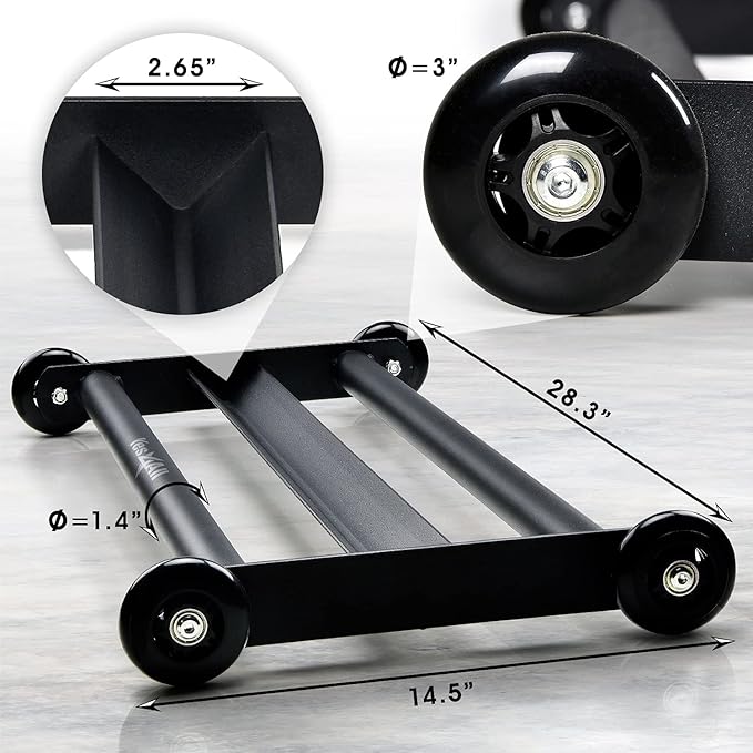 Yes4All Glute Ham Glider, Exercise Wheels for Home Gym Fitness, Glute Hamstring, Booty Building