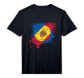 Soccer Ball Flag Moldova Performance T-Shirt - Custom Art Print Unisex
