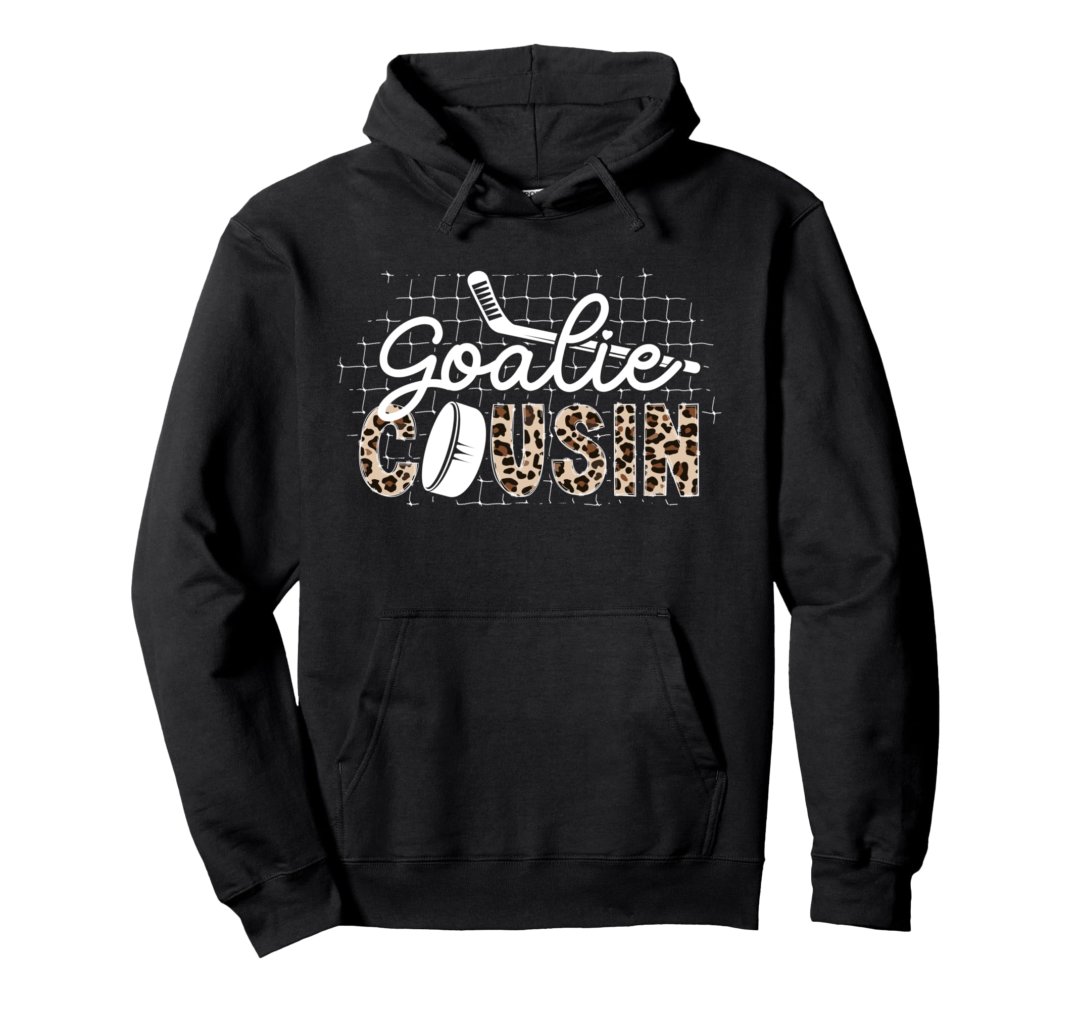 Ice Hockey Goalie Cousin Hockey Keeper Hoodie - Unique Graphic for Adults