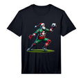 Santa Claus Soccer Goalie T-Shirt - Fun Novelty Design Men Women