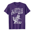 Feral Soccer Mom Raccoon Soccer T-Shirt - Casual Everyday Wear Men Women