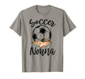 Soccer Nonna Flower Funny Player T-Shirt - Custom Art Print Unisex