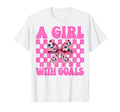 Be Goals Soccer Coquette Bow T-Shirt - Graphic Print for Adults