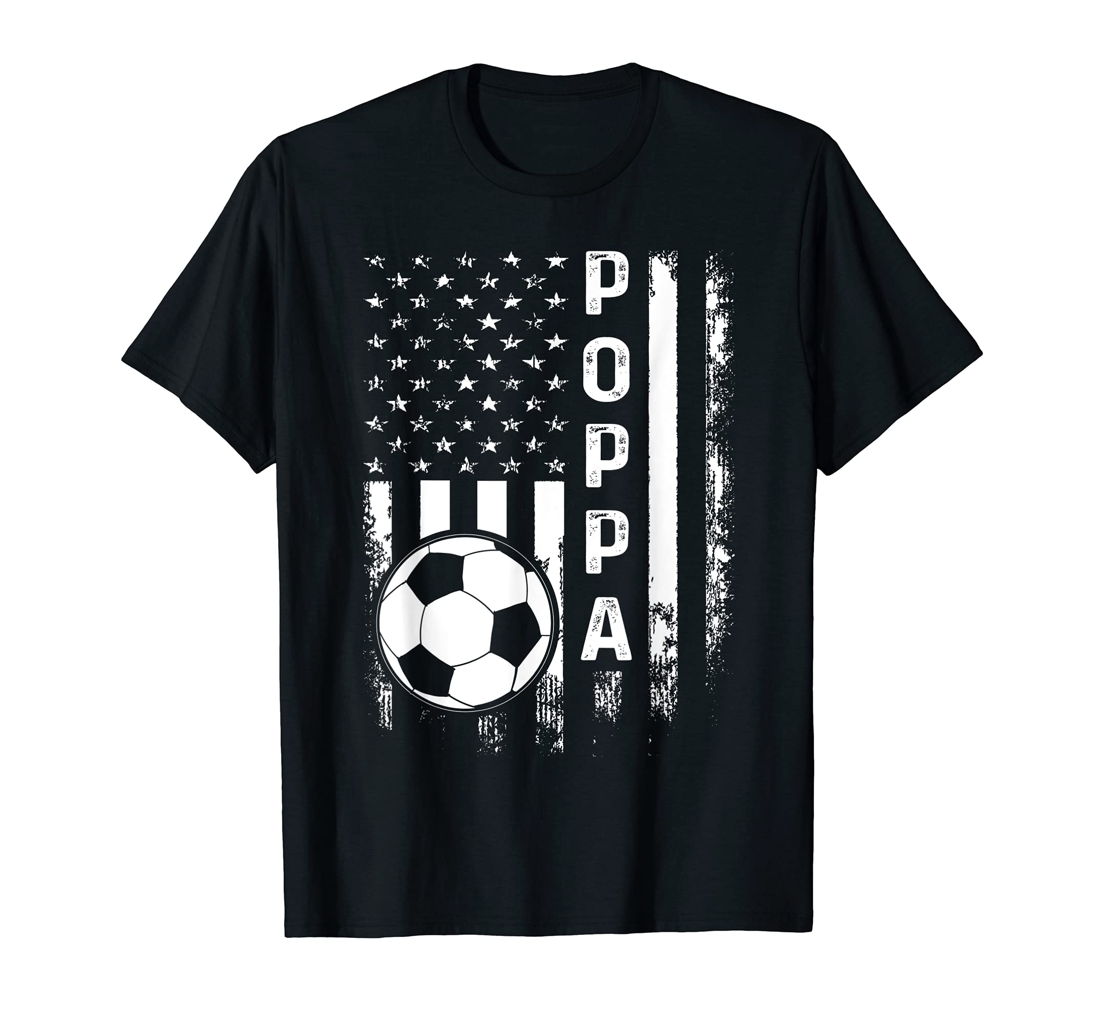Soccer Poppa American Flag T-Shirt - Aesthetic Graphic Men Women