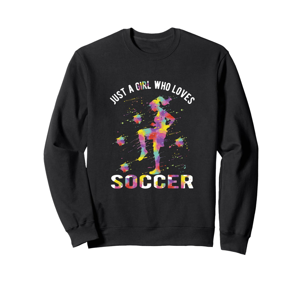 Just Who Loves Soccer Sweatshirt - Unique Graphic for Adults