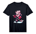 Pig Ice Hockey Player Hockey Stick T-Shirt - Unique Graphic for Adults