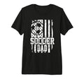Usa Flag Soccer Dad Soccer Game Day T-Shirt - Trendy Graphic Men Women