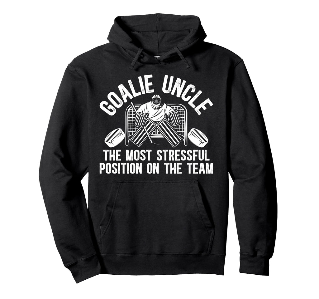 Funny Hockey Goalie Uncle Hockey Keeper Hoodie - Trendy Graphic Unisex
