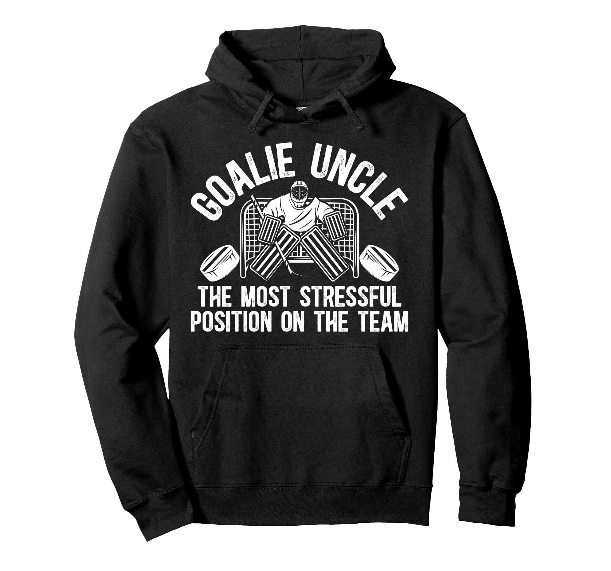 Funny Hockey Goalie Uncle Hockey Keeper Hoodie - Trendy Graphic Unisex