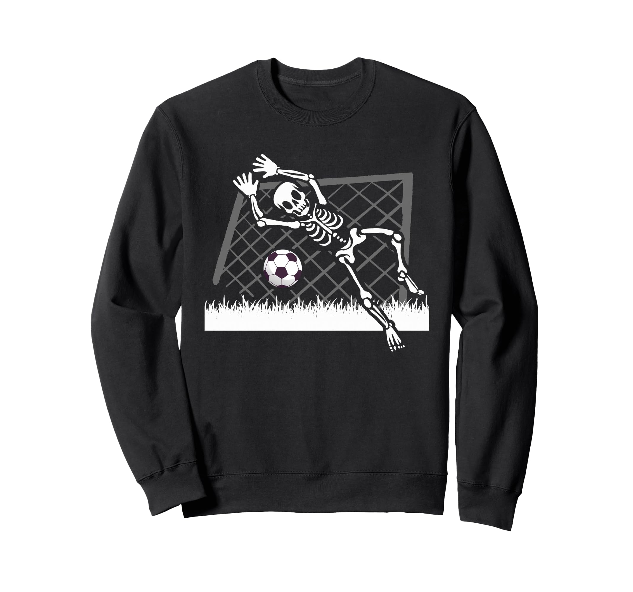 Skeleton Soccer Funny Halloween Sweatshirt - Aesthetic Graphic for Adults