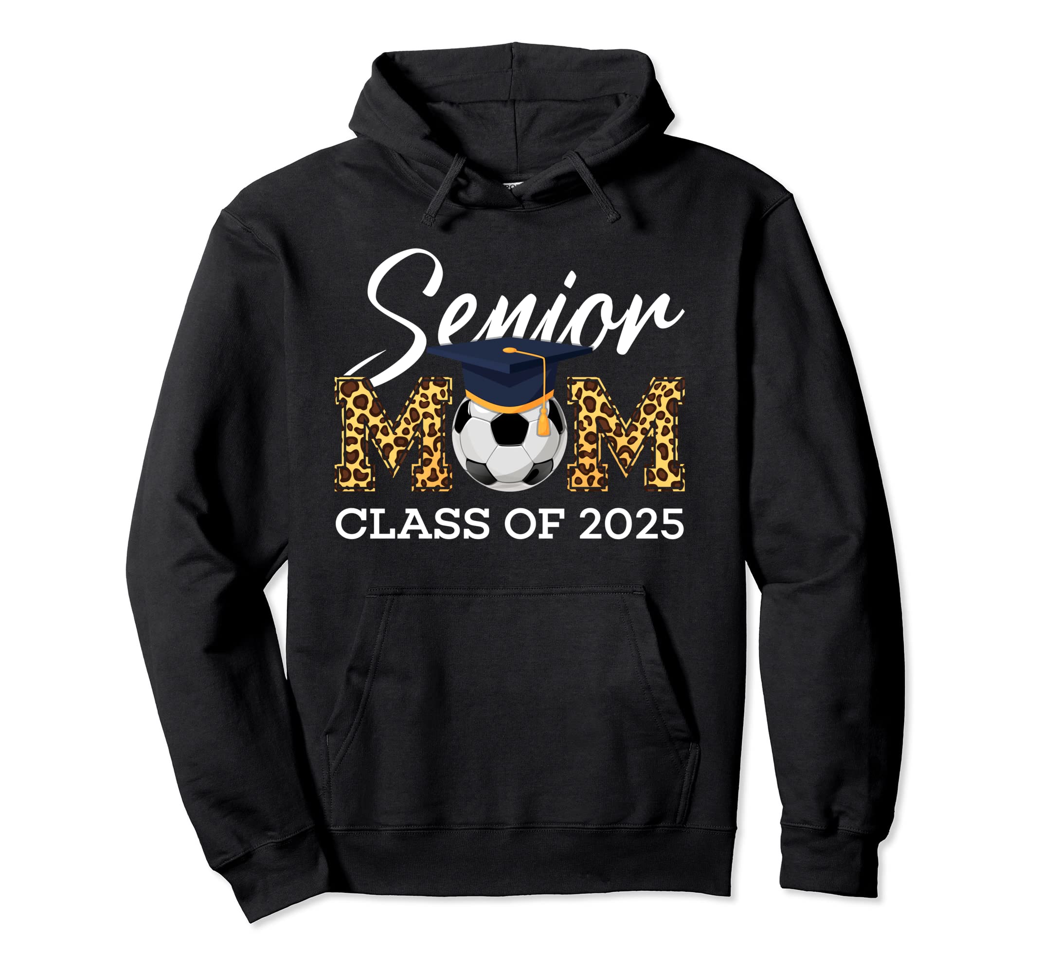 Senior Soccer Mom Class 2025 Leopard Hoodie - Aesthetic Graphic Unisex