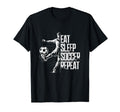Eat Sleep Soccer Repeat Soccer Player T-Shirt - Casual Everyday Wear Unisex