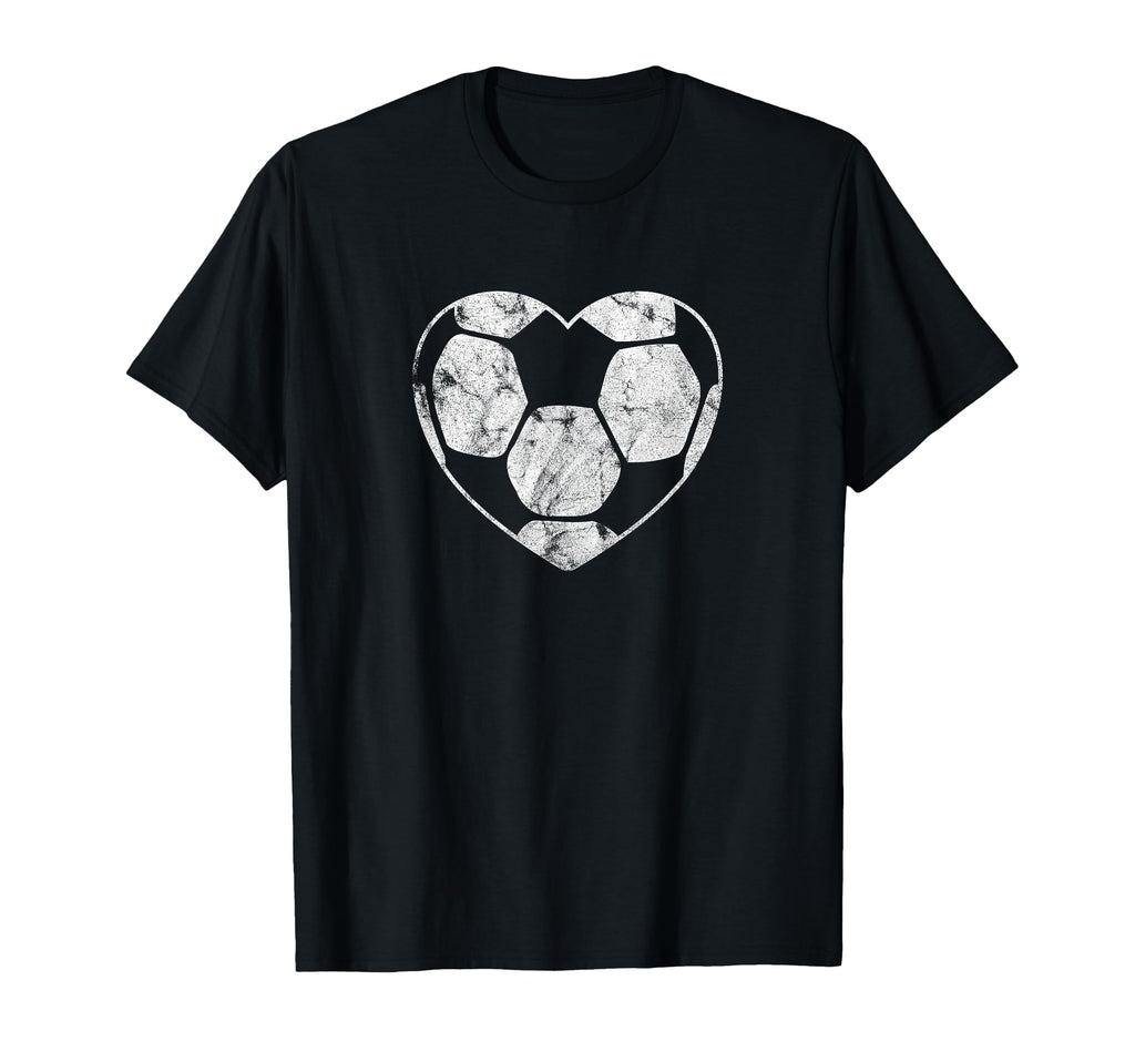 Soccer Ball Heart Shape Mom Parent T-Shirt - Custom Art Print for Adults