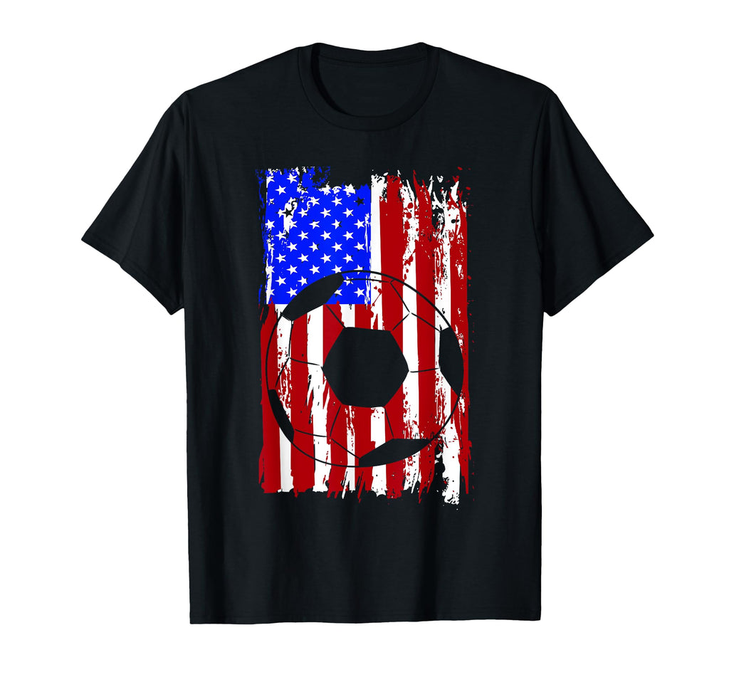 American Flag Futsal Soccer T-Shirt - Trendy Graphic Men Women