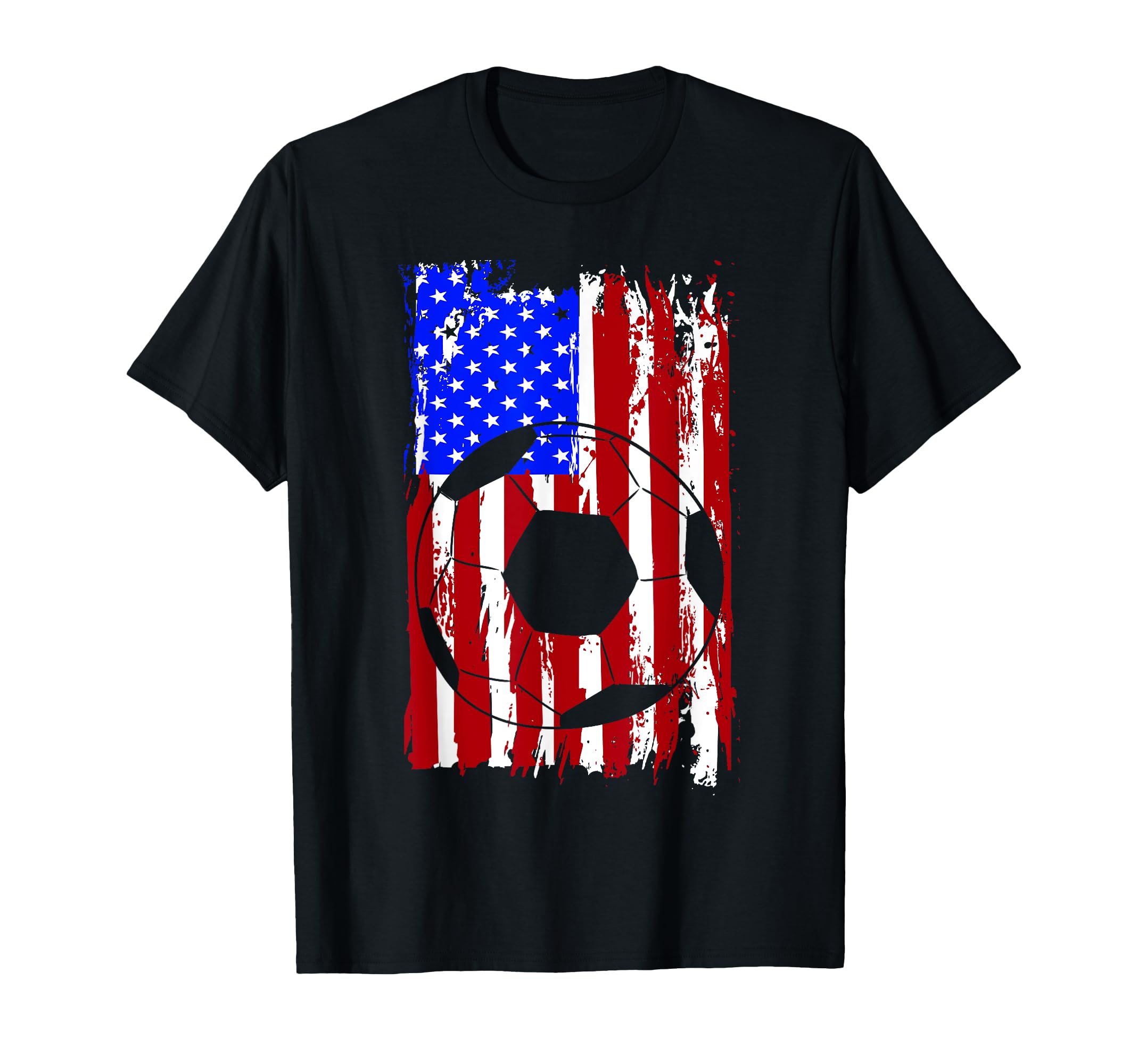 American Flag Futsal Soccer T-Shirt - Trendy Graphic Men Women